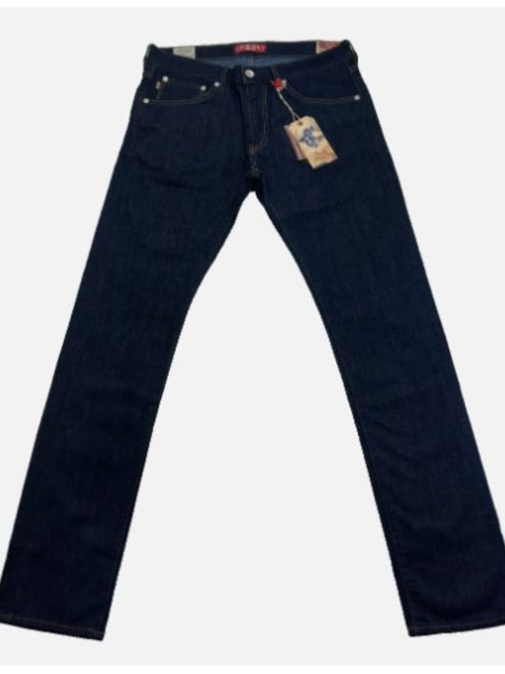 True Grit Made in USA W32 L32 Bowery Slim Cone Denim Men's Jeans Midnight Blue